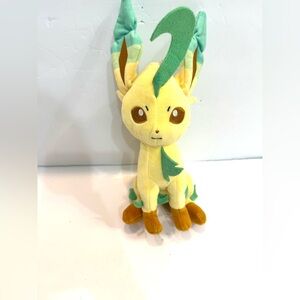 Pokemon Leafeon Plush 2021 Jazwares Nintendo 11" Stuffed Animal XY Evolution